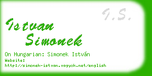 istvan simonek business card